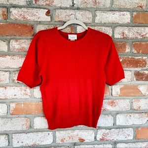 VINTAGE Red Cable Knit Sweater